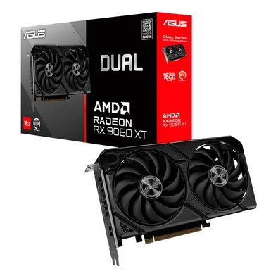 Placa de Vídeo ASUS Dual RX 9060 XT AMD Radeon, 16GB, GDDR6 - DUAL-RX9060XT-16G Placa de Vídeo ASUS Dual RX 9060 XT AMD Radeon, 16GB, GDDR6 - DUAL-RX9060XT-16G