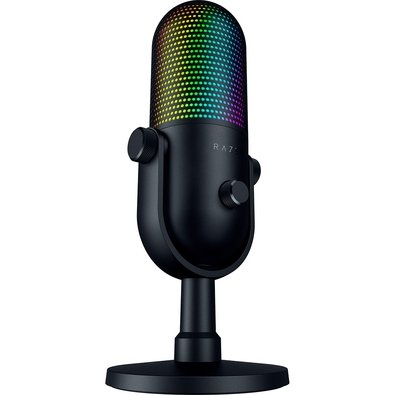 Microfone Razer Seiren V3 Chroma, RGB, Conexão USB, Preto - RZ19-05060100-R3U1 Microfone Razer Seiren V3 Chroma, RGB, Conexão USB, Preto - RZ19-05060100-R3U1