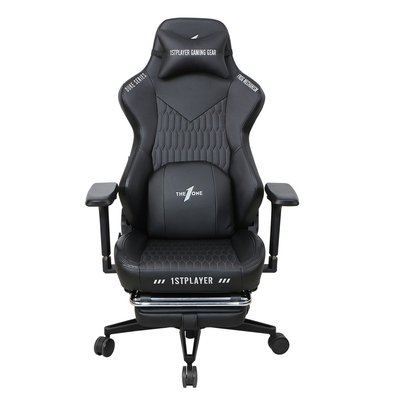 Cadeira Gamer 1STPLAYER DUKE, Até 160kg, Reclinável, Almofadas e Apoio para os Pés, Cilindro de Gás Classe 4, Preta - DUKE-FR-BK Cadeira Gamer 1STPLAYER DUKE, Até 160kg, Reclinável, Almofadas e Apoio para os Pés, Cilindro de Gás Classe 4, Preta - DUKE-FR-BK