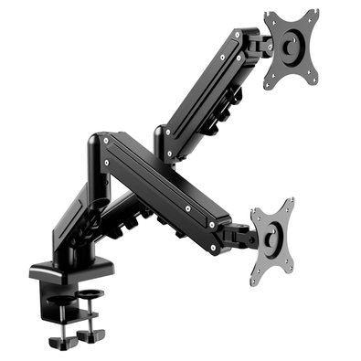 Suporte de Mesa Articulado para 2 Monitores de 17" a 32" FlexiSpot F5D, Ajustes com Pistão a Gás, VESA, Preto - F5DB Suporte de Mesa Articulado para 2 Monitores de 17" a 32" FlexiSpot F5D, Ajustes com Pistão a Gás, VESA, Preto - F5DB