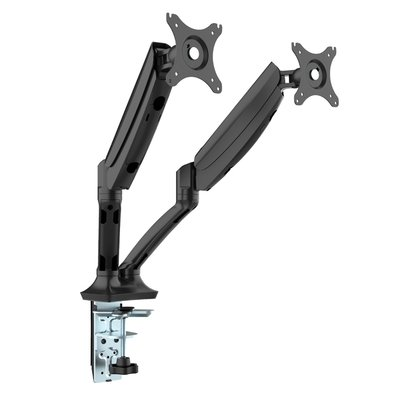 Suporte de Mesa Articulado para 2 Monitores de 10"" a 27"" FlexiSpot F7D, Ajustes com Pistão a Gás, VESA, Preto - F7DB Suporte de Mesa Articulado para 2 Monitores de 10"" a 27"" FlexiSpot F7D, Ajustes com Pistão a Gás, VESA, Preto - F7DB