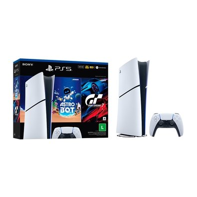 Console Sony PlayStation 5, SSD 825GB, Controle Sem Fio DualSense + 2 Jogos Digitais, Edição Digital Console Sony PlayStation 5, SSD 825GB, Controle Sem Fio DualSense + 2 Jogos Digitais, Edição Digital