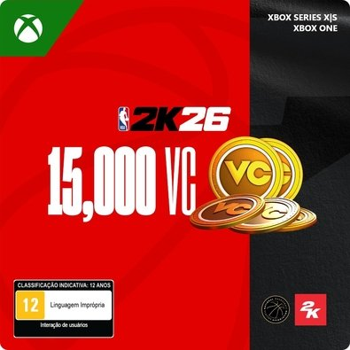 Gift Card NBA 2K26: 15,000 Moedas Virtuais (VC), Xbox Gift Card NBA 2K26: 15,000 Moedas Virtuais (VC), Xbox