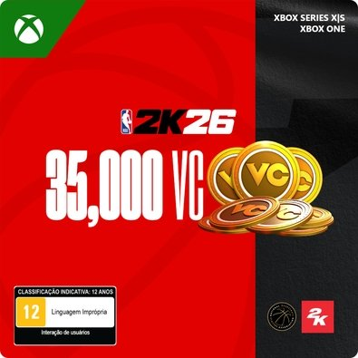 Gift Card NBA 2K26: 35,000 Moedas Virtuais (VC), Xbox Gift Card NBA 2K26: 35,000 Moedas Virtuais (VC), Xbox