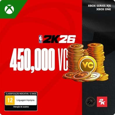 Gift Card NBA 2K26: 450,000 Moedas Virtuais (VC), Xbox Gift Card NBA 2K26: 450,000 Moedas Virtuais (VC), Xbox