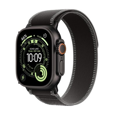 Apple Watch Ultra 3 GPS + Cellular, Caixa Preta de Titânio de 49 mm, Pulseira loop Trail Preta/Carvão, M/G - MF1H4BE/A Apple Watch Ultra 3 GPS + Cellular, Caixa Preta de Titânio de 49 mm, Pulseira loop Trail Preta/Carvão, M/G - MF1H4BE/A