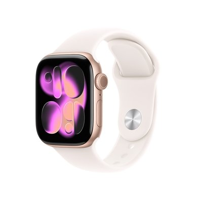 Apple Watch Series 11 GPS, Caixa Cor de Ouro Rosa de Alumínio de 42 mm, Pulseira esportiva blush-clara, Tamanho P/M - MEU04AM/A Apple Watch Series 11 GPS, Caixa Cor de Ouro Rosa de Alumínio de 42 mm, Pulseira esportiva blush-clara, Tamanho P/M - MEU04AM/A