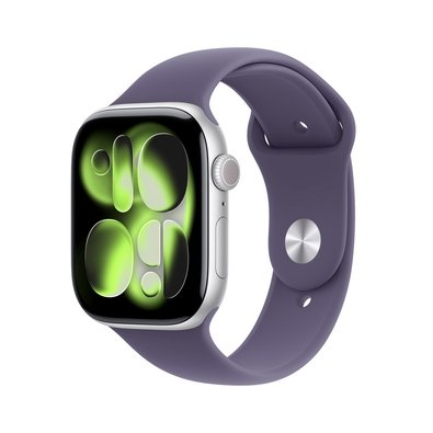 Apple Watch Series 11 GPS, Caixa Prateada de Alumínio de 46 mm, Pulseira esportiva roxo-névoa, Tamanho M/G - MEVA4AM/A Apple Watch Series 11 GPS, Caixa Prateada de Alumínio de 46 mm, Pulseira esportiva roxo-névoa, Tamanho M/G - MEVA4AM/A