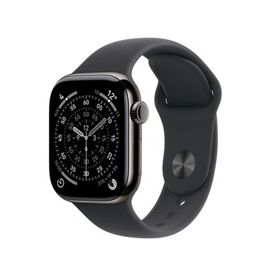 Apple Watch Series 11 GPS + Cellular, Caixa ardósia de titânio de 42 mm, Pulseira esportiva Preta, Tamanho P/M - MF8R4AM/A Apple Watch Series 11 GPS + Cellular, Caixa ardósia de titânio de 42 mm, Pulseira esportiva Preta, Tamanho P/M - MF8R4AM/A