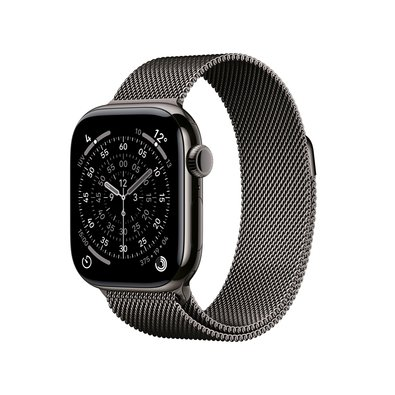 Apple Watch Series 11 GPS + Cellular, Caixa Ardósia de Titânio de 42 mm, Pulseira Ardósia Estilo Milanês - MF8U4AM/A Apple Watch Series 11 GPS + Cellular, Caixa Ardósia de Titânio de 42 mm, Pulseira Ardósia Estilo Milanês - MF8U4AM/A