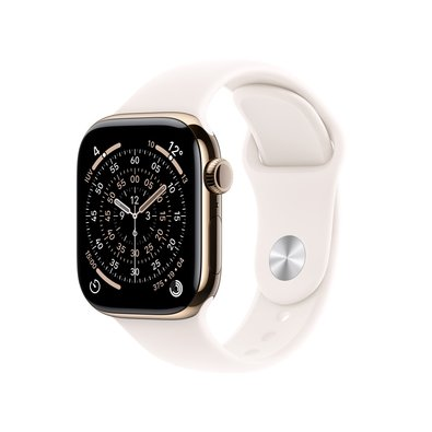 Apple Watch Series 11 GPS + Cellular, Caixa Dourada de Titânio de 42 mm, Pulseira Esportiva Blush-clara, Tamanho P/M - MF8W4AM/A Apple Watch Series 11 GPS + Cellular, Caixa Dourada de Titânio de 42 mm, Pulseira Esportiva Blush-clara, Tamanho P/M - MF8W4AM/A
