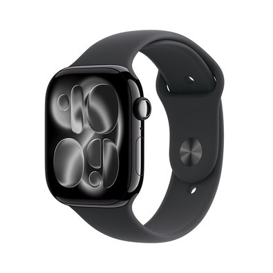 Apple Watch Series 11 GPS + Cellular, Caixa Preta Brilhante de Alumínio de 46 mm, Pulseira esportiva Preta, Tamanho M/G - MFC44AM/A Apple Watch Series 11 GPS + Cellular, Caixa Preta Brilhante de Alumínio de 46 mm, Pulseira esportiva Preta, Tamanho M/G - MFC44AM/A