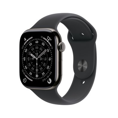 Apple Watch Series 11 GPS + Cellular, Caixa Ardósia de Titânio de 46 mm, Pulseira Esportiva Preta, Tamanho M/G - MFD24AM/A Apple Watch Series 11 GPS + Cellular, Caixa Ardósia de Titânio de 46 mm, Pulseira Esportiva Preta, Tamanho M/G - MFD24AM/A