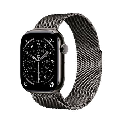 Apple Watch Series 11 GPS + Cellular, Caixa Ardósia de Titânio de 46 mm, Pulseira Ardósia Estilo Milanês, Tamanho M/G - MFD44AM/A Apple Watch Series 11 GPS + Cellular, Caixa Ardósia de Titânio de 46 mm, Pulseira Ardósia Estilo Milanês, Tamanho M/G - MFD44AM/A