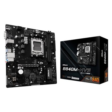 Placa-Mãe ASRock B840M-HVS, Ryzen AM5 B840, Micro ATX, DDR5 - 90-MXBSQ0-A0UAYZ Placa-Mãe ASRock B840M-HVS, Ryzen AM5 B840, Micro ATX, DDR5 - 90-MXBSQ0-A0UAYZ