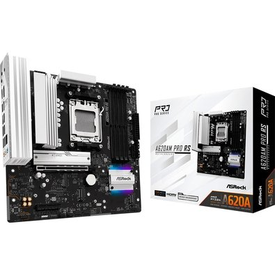 Placa-Mãe ASRock A620AM Pro RS, Ryzen AM5 A620A, Micro ATX , DDR5 - 90-MXBSV0-A0UAYZ Placa-Mãe ASRock A620AM Pro RS, Ryzen AM5 A620A, Micro ATX , DDR5 - 90-MXBSV0-A0UAYZ