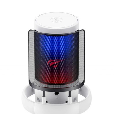 Microfone Gamer Havit GK50, RGB, Cardioide, Conexão USB-C, Branco - GK50 White Microfone Gamer Havit GK50, RGB, Cardioide, Conexão USB-C, Branco - GK50 White