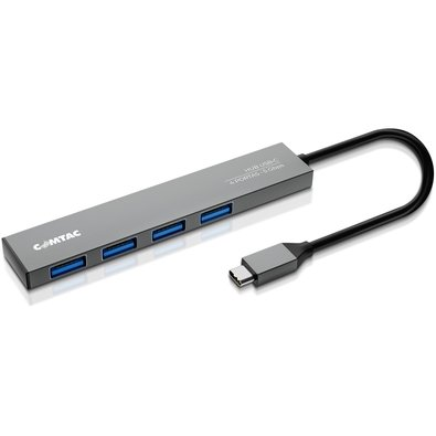 HUB Comtac USB-C 3.2 Gen 1, para 4x USB-A 3.2 Gen 1, Alumínio - 20129467 HUB Comtac USB-C 3.2 Gen 1, para 4x USB-A 3.2 Gen 1, Alumínio - 20129467