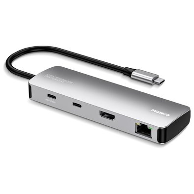 HUB Docking Comtac USB-C, 9 em 1, HDMI 2.0, Ethernet Gigabit, 3x USB-A 3.2, USB-C 3.2, USB-C PD 85W, Cartão SD/MicroSD, Alumínio - 2019481 HUB Docking Comtac USB-C, 9 em 1, HDMI 2.0, Ethernet Gigabit, 3x USB-A 3.2, USB-C 3.2, USB-C PD 85W, Cartão SD/MicroSD, Alumínio - 2019481