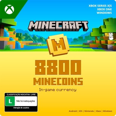 Gift Card Minecraft Minecoins Pack: 8800 Coins, Digital Gift Card Minecraft Minecoins Pack: 8800 Coins, Digital