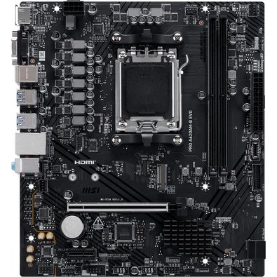 Placa-Mãe MSI PRO A620M-B EVO, AMD AM5, mATX, DDR5 - PROA620AMBEVO Placa-Mãe MSI PRO A620M-B EVO, AMD AM5, mATX, DDR5 - PROA620AMBEVO
