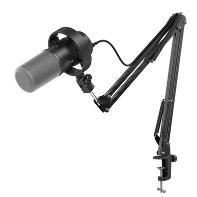 Microfone Dinâmico Fifine K688, Podcast, USB/XLR, Com Braço Articulado, Montagem Contra Choque, Preto - K688CT Microfone Dinâmico Fifine K688, Podcast, USB/XLR, Com Braço Articulado, Montagem Contra Choque, Preto - K688CT