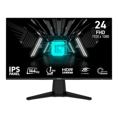 Monitor Gamer MSI 24", Full HD, 144Hz, 1ms, IPS, FreeSync, HDR Ready, AI-Vision, Preto - G242L E14