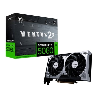 Placa De Vídeo MSI Geforce Rtx5060 8gb Gdrr7 Ventus Oc Edition 2x 128 Bits - 912-V537-054 Placa De Vídeo MSI Geforce Rtx5060 8gb Gdrr7 Ventus Oc Edition 2x 128 Bits - 912-V537-054