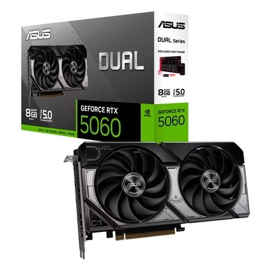 Placa de Vídeo ASUS RTX 5060 Dual NVIDIA GeForce, 8GB, GDDR7, 128-bit - DUAL-RTX5060-8G Placa de Vídeo ASUS RTX 5060 Dual NVIDIA GeForce, 8GB, GDDR7, 128-bit - DUAL-RTX5060-8G