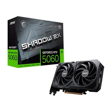 Placa de Vídeo MSI RTX 5060 Shadow 2X OC NVIDIA GeForce, 8GB, GDDR7, 128-bit - 912-V537-038 Placa de Vídeo MSI RTX 5060 Shadow 2X OC NVIDIA GeForce, 8GB, GDDR7, 128-bit - 912-V537-038