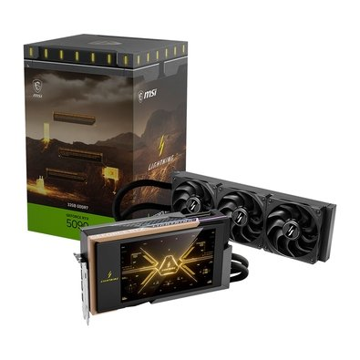 Placa de Vídeo MSI RTX 5090 Lightning Z NVIDIA GeForce, 32GB GDDR7, 512-bit - G5090-32LZ Placa de Vídeo MSI RTX 5090 Lightning Z NVIDIA GeForce, 32GB GDDR7, 512-bit - G5090-32LZ