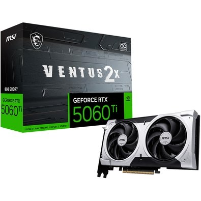 Placa De Vídeo MSI RTX 5060 Ti Ventus 2X OC Plus NVIDIA GeForce, 8GB, GDDR7, 128-Bit - G506T-8V2CP Placa De Vídeo MSI RTX 5060 Ti Ventus 2X OC Plus NVIDIA GeForce, 8GB, GDDR7, 128-Bit - G506T-8V2CP