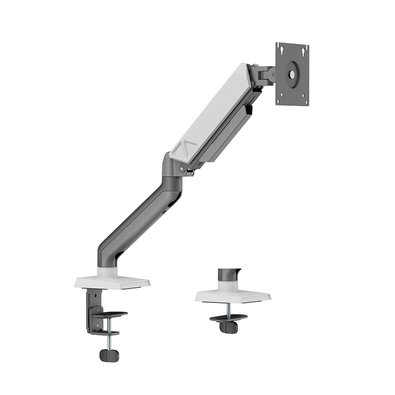 Suporte de Mesa Articulado para Monitor de 17" a 32" Elements Audaz Single, com Pistão a Gás, Branco - 72138 Suporte de Mesa Articulado para Monitor de 17" a 32" Elements Audaz Single, com Pistão a Gás, Branco - 72138