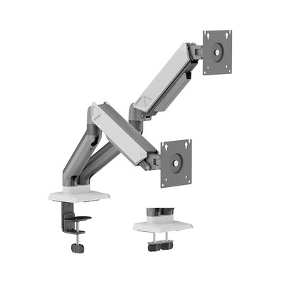Suporte de Mesa Articulado para 2 Monitores de 17" a 32" Elements Audaz Duo, com Pistão a Gás, Branco - 72139 Suporte de Mesa Articulado para 2 Monitores de 17" a 32" Elements Audaz Duo, com Pistão a Gás, Branco - 72139