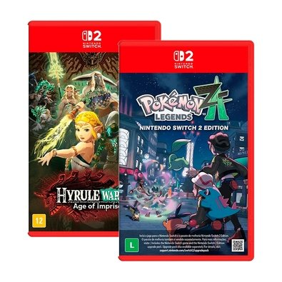 Kit Jogo Hyrule Warriors: Age of Imprisonment + Pokémon Legends Z-A, Nintendo Switch 2
