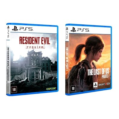 Kit jogo Resident Evil Requiem + The Last of US, Parte 1, PS5 Kit jogo Resident Evil Requiem + The Last of US, Parte 1, PS5