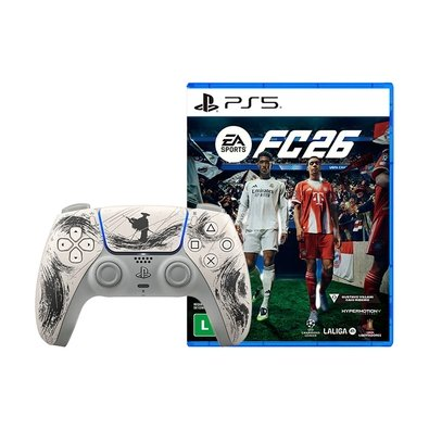 Kit Controle Dual Sense Ghost of Yotei + EA Sports FC 26 PS5 Kit Controle Dual Sense Ghost of Yotei + EA Sports FC 26 PS5