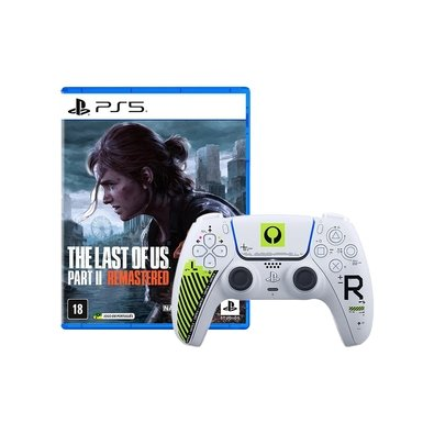 Kit Controle Dual Sense Edição Limitada Marathon, Branco + The Last of Us Part II Remastered PS5 Kit Controle Dual Sense Edição Limitada Marathon, Branco + The Last of Us Part II Remastered PS5