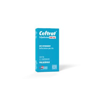 Antibiótico Ceftrat 100mg para Cães - 12 comprimidos Antibiótico Ceftrat 100mg para Cães - 12 comprimidos