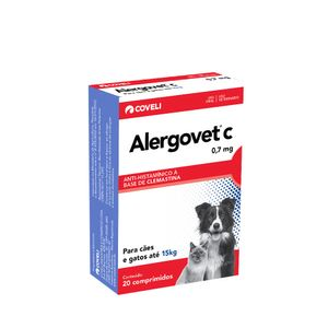 Alergovet C 0,7mg Antialérgico para Cães e Gatos Alergovet C 0,7mg Antialérgico para Cães e Gatos