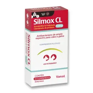 Silmox CL 150mg Antibiótico Vansil - 10 comprimidos Silmox CL 150mg Antibiótico Vansil - 10 comprimidos