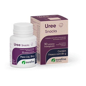 Suplemento Alimentar Uree Snacks Ourofino - 30 tabletes Suplemento Alimentar Uree Snacks Ourofino - 30 tabletes