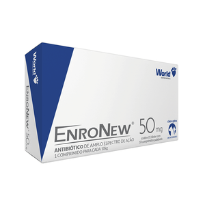 EnroNew 50mg Antibiótico para Cães e Gatos - 10 comprimidos EnroNew 50mg Antibiótico para Cães e Gatos - 10 comprimidos