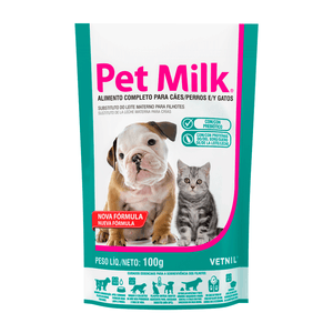 Pet Milk Vetnil Leite Substituto para Filhotes de Cães e Gatos Pet Milk Vetnil Leite Substituto para Filhotes de Cães e Gatos