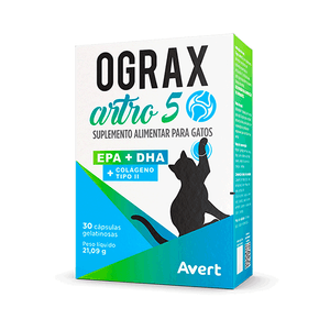 Ograx Artro 5 para Gatos Avert - 30 cápsulas Ograx Artro 5 para Gatos Avert - 30 cápsulas
