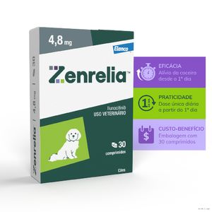 Zenrelia 4,8mg Tratamento para Coceira em Cães - 30 comprimidos Zenrelia 4,8mg Tratamento para Coceira em Cães - 30 comprimidos