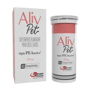 Suplemento para Cães e Gatos Aliv Pet 150mg - 40 Comprimidos Suplemento para Cães e Gatos Aliv Pet 150mg - 40 Comprimidos