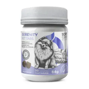 Suplemento Alimentar Soft Care Serenity Pet Tabs - 30 tabletes Suplemento Alimentar Soft Care Serenity Pet Tabs - 30 tabletes