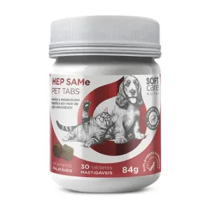 Suplemento Alimentar Soft Care Hep Same Pet Tabs - 30 tabletes Suplemento Alimentar Soft Care Hep Same Pet Tabs - 30 tabletes