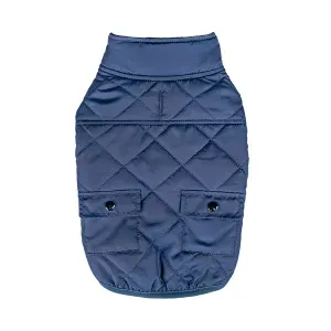 Casaco Quilting para Cães Flicks Azul Casaco Quilting para Cães Flicks Azul